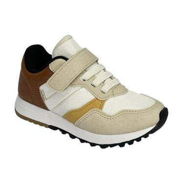Imagem de Tênis Klin Infantil Walk Mini 216132 Off White/Caramelo/Ocre, Off whit