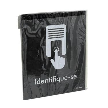 Imagem de Placa Black Identifique-Se Sinalize Poliestireno 15x18cm