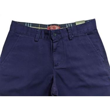 Imagem de Calça Sarja Masculina Esporte Fino 1045 Modelagem Regular - KDU, Azul 