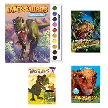 Imagem de livros Dinossauros para ler colorir e brincar 4 unidades - ciranda cul