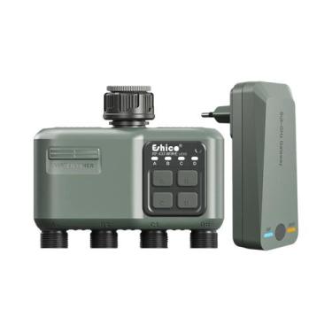 Imagem de Temporizador De Irrigação Inteligente Sem Fio De 4 Zonas Eshico RF433 