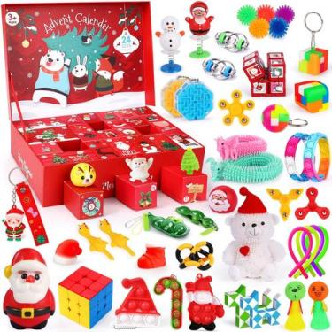 Imagem de Calendário do Advento FLY2SKY 2024 com 48 brinquedos Fidget para crian