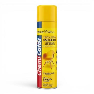 Imagem de Tinta Spray 400ML Uso Geral Secagem Rápida Alta Cobertura Amarelo Chemi Color