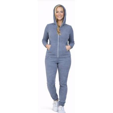 Imagem de Conjunto Feminino Inverno Veneto premium Cor:CinzaTamanho:GG, Cinza, G