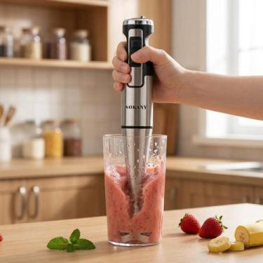 Imagem de Mixer De Mão Inox 1000w Elétrico 2 Velocidades Misturador Mix Triturad