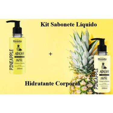 Imagem de Kit sabonete liquido + hidratante corporal - abacaxi 200ml - RHENUKS