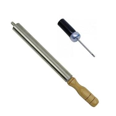Imagem de Kit Bomba de Ar + Agulha de Borracha para Encher Bola, Pneu - Pentagol