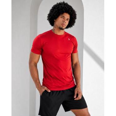 Imagem de Camiseta Dry Fit Masculina Academia Esportiva Manga Curta COR:VERMELHO