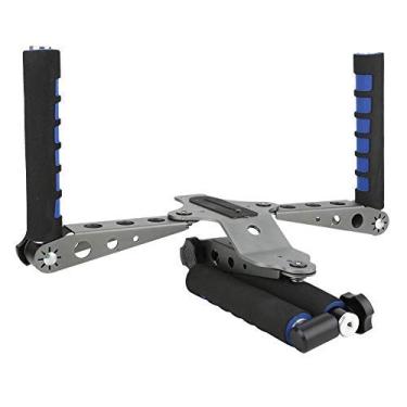 Imagem de AMONIDA Material de liga de alumínio, acessório para câmera, fácil de carregar, durável, estabilizador de alça única, resistente para câmeras, filmadoras, todos os tipos de vídeo