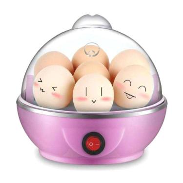 Imagem de Cozedor a Vapor Elétrico Cozinhar Ovo Egg Cooker 110v Rosa