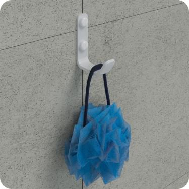 Imagem de Cabide Gancho De Parede Branco Para Toalha Plus