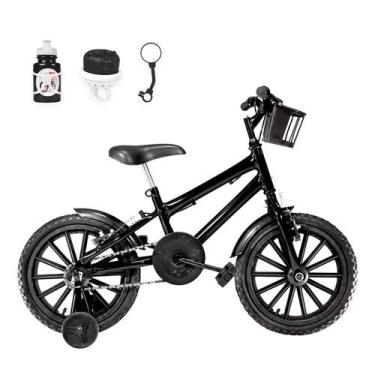 Imagem de Bicicleta Infantil Masculina Aro 16 Nylon + Kit Passeio - Flexbikes