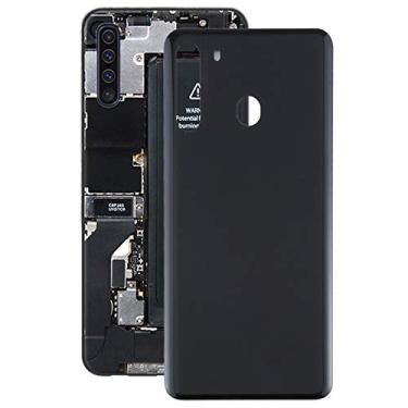 Imagem de Para a tampa traseira da bateria Samsung Galaxy A21 SM-A215 (preto)