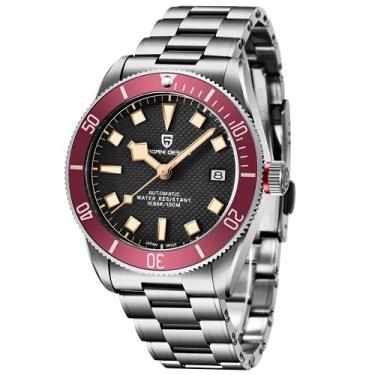 Imagem de HaiQin Pagani Design 1671 V2 Clássico Relógio Automático Masculino Japonês NH35A Movimento Automático 100 m À Prova D'água, Relógio Mecânico Impermeável de Aço Inoxidável Bisel de Alumínio Moderno