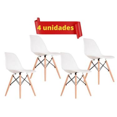 Imagem de Kit Com 4 Cadeiras Quarto Penteadeira Charles Eames Eiffel Design Mode