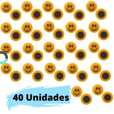 Imagem de 40 Imas Botton Emoji Para Painel Magnético Fotos Geladeira - Lip