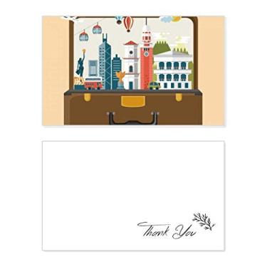 Imagem de Cartão de agradecimento Hong Kong Famous Place Cartão de aniversário saudação de casamento