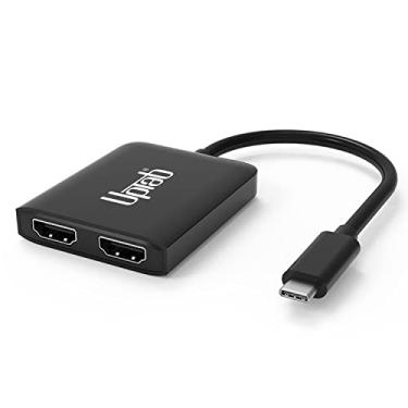 Imagem de UPTab Adaptador USB C para HDMI 2.0 4K 60Hz divisor multimonitor - conversor USB-C para HDMI de porta dupla