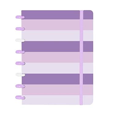 Imagem de Caderno Disco IsCool Inteligente A5 Candy Listras Lilás