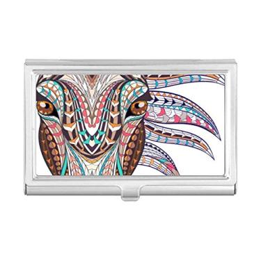 Imagem de Carteira de bolso com design de cavalo colorido estilo mosaico