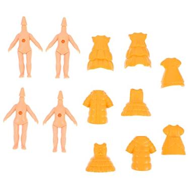 Imagem de EXCEART 12Pcs Boneca Corpo DIY Boneca de Brinquedo Figura Feminina Com Roupas Do Corpo Cabeça Pequena Bonecas Artesanais para As Crianças Fontes Do Ofício