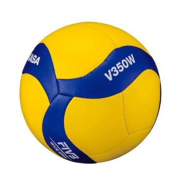 Imagem de Bola De Voleibol Mikasa V350w Amarelo E Azul - Padrão FIVB - Ref MK000064-Unissex