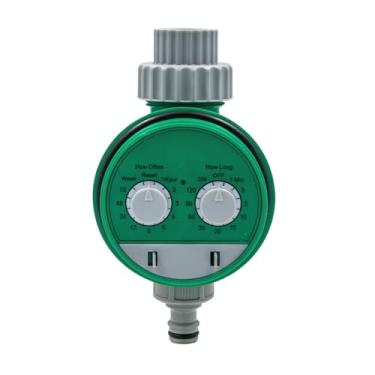 Imagem de Daconovo Temporizador de irrigação eletrônico multifuncional com dois mostradores, temporizador de irrigação digital automático, controlador de mangueira, aspersor para sistema de irrigação de jardim,