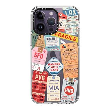 Imagem de CASETiFY Capa transparente para iPhone 14 Pro Max [não amarela/2 m. Proteção contra quedas de grau militar/Magsafe] - AirTags - Transparente