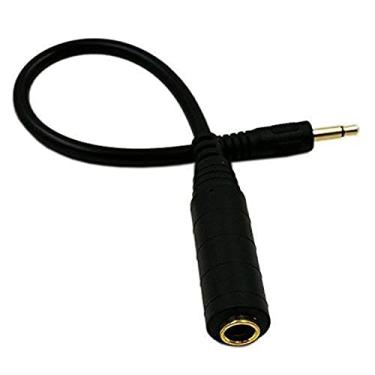 Imagem de ZdyCGTime CGTime Cabo Conversor de Macho de 3,5 mm Mono 1/8" Banhado a Ouro para 6,35 mm 0,63 mm Adaptador de Cabo Conversor de Jack Fêmea (25 cm/10 polegadas)