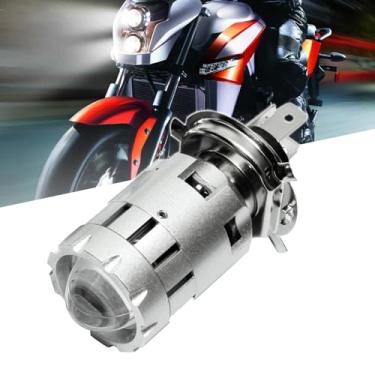 Imagem de PLUSBEAM Lâmpada LED H4 para motocicleta, 42W 4800LM 9003 lâmpadas LED de feixe alto 6000K branco, pacote com 1