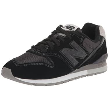 Imagem de New Balance Tênis masculino 996 V2, Preto/Phantom/Rain Cloud, 12