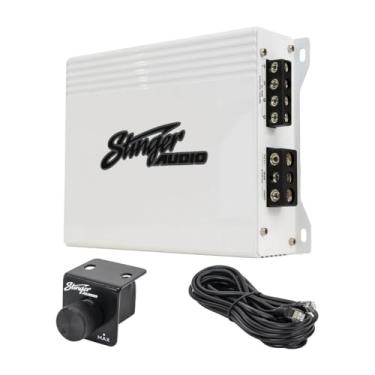 Imagem de Stinger Audio MT-1000.1M Amplificador subwoofer de áudio náutico monobloco de 1000 watts, classe D, resistente à água, Mosfet, botão de baixo para subwoofer remoto, filtro subsônico, filtro