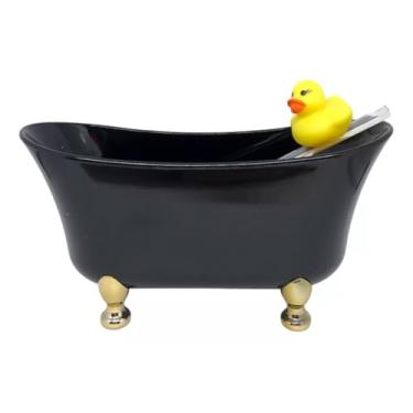 Imagem de Kit Drink Patinho Mini Banheira Preta 500ml Com Mexedor 5 Unidades