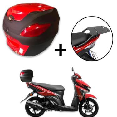 Imagem de Baú 41 litros Awa Proos com Bagageiro para NEO 125 2016-2023, Vermelho