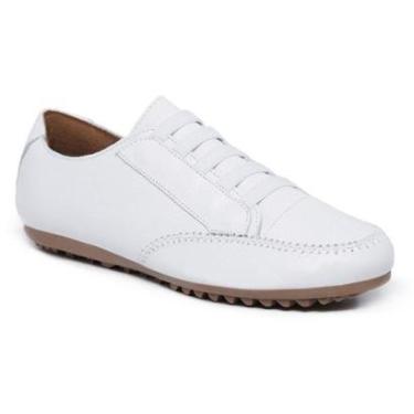 Imagem de Sapatênis Feminino Couro Confort Sem Cadarço Com Elástico-Feminino