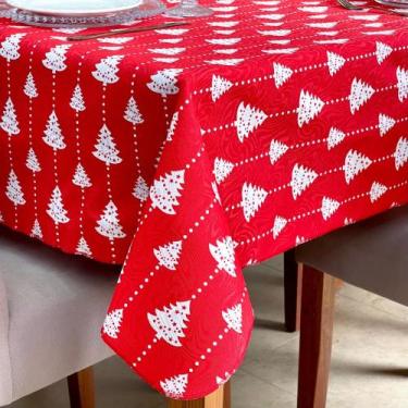 Imagem de Toalha De Mesa Retangular Estampada Natal Mesa de Jantar Natalina - Mi
