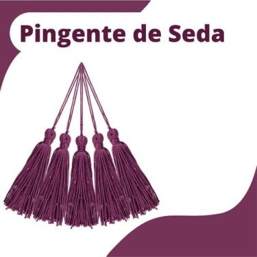 Imagem de Pingente De Seda Tassel - Pink Escuro - Com 100 Unidades - Nybc