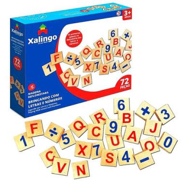 Imagem de Letras e Números Educativo Didático Brincar e Jogar Montar Palavras e 