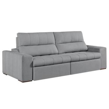 Imagem de Sof Retrtil e Reclinvel com Molas 4 Lugares 2,70m Monti Grafite Cinza 