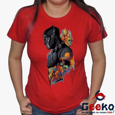 Imagem de Baby Look Pantera Negra 100% Algodão - Wakanda Forever - Black Panther