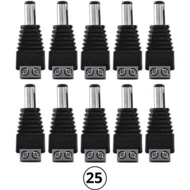 Imagem de Kit 25 Conector Plug Adaptador P4 Macho Conex1000 Intelbras Cftv Camer