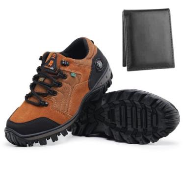 Imagem de Botinha Coturno Cano Baixo-Caramelo + Carteira Slin em Couro - SR.Elle