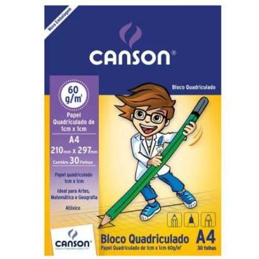 Imagem de Bloco Canson A4 Branco 30 Folhas Quadriculado