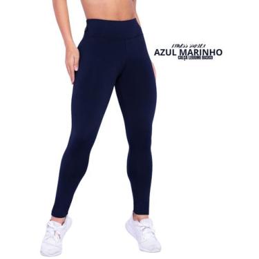Imagem de 2 Calça Legging Suplex Básico Cintura Alta Academia Ou Dia A Dia Femin