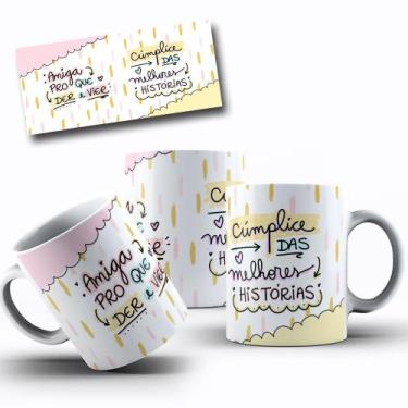 Imagem de Caneca Branca Amigas Amizades Mod.19 - Alabama Stamp