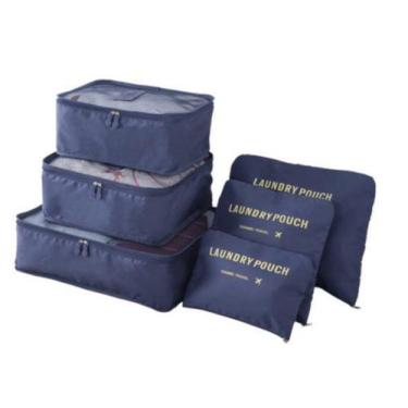 Imagem de KIT 6 Necessaire Organizador De Mala Bolsa de Viagem Travel Bag - Attu