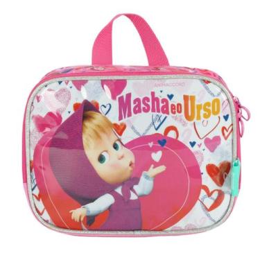 Imagem de Lancheira Masha E O Urso Térmica Luxcel Infantil Merendeira Pink