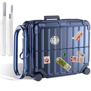 Imagem de KOREDA Capa compatível com Samsung Galaxy Buds 3 Pro e Galaxy Buds 3, capa protetora rígida com kit de limpeza e chaveiro (azul meia-noite)