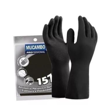 Imagem de Luvas de proteção látex PRO 157 Preta - Mucambo, 7