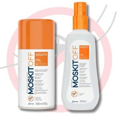 Imagem de Kit Repelente Adulto Moskitoff Spray 200ml  Aerosol 165ml Dengue Chicu